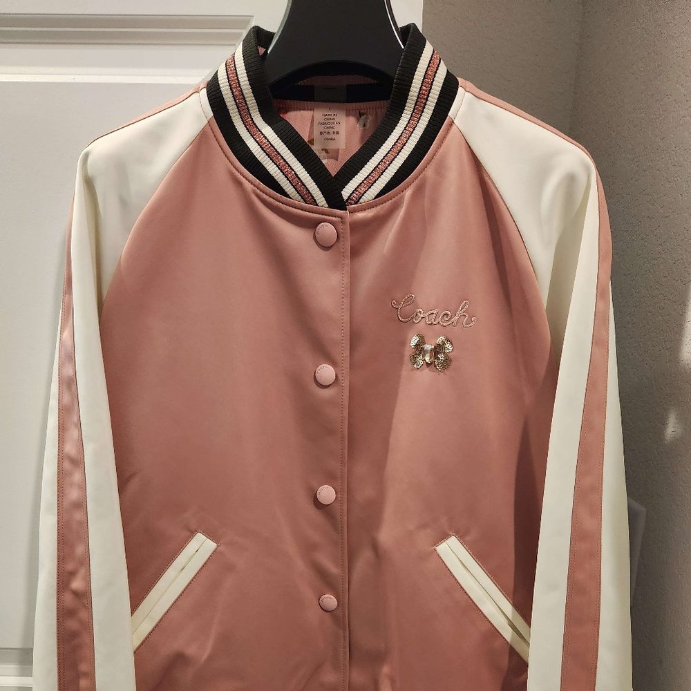 Coach Crystal Reversible Varsity Jacket- NWT